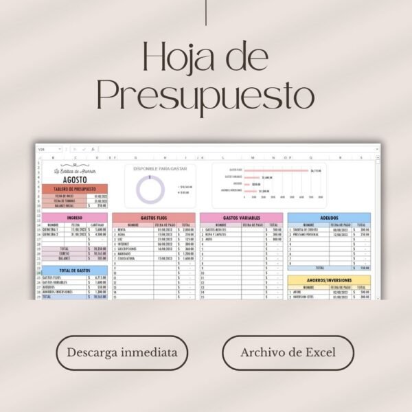 Hoja de Presupuesto (pesos mexicanos)